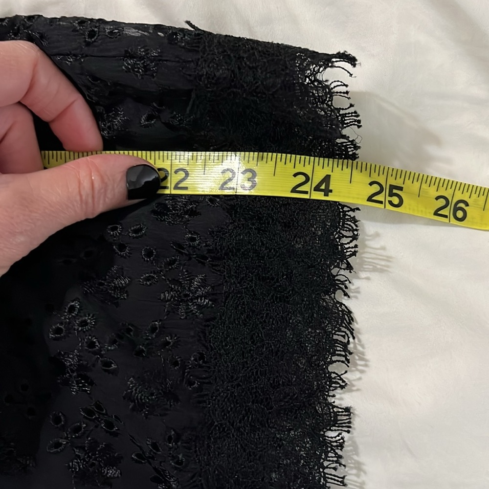 Black Lace Gothic Nanette Lepore Blouse sz 2 - Picture 9 of 9